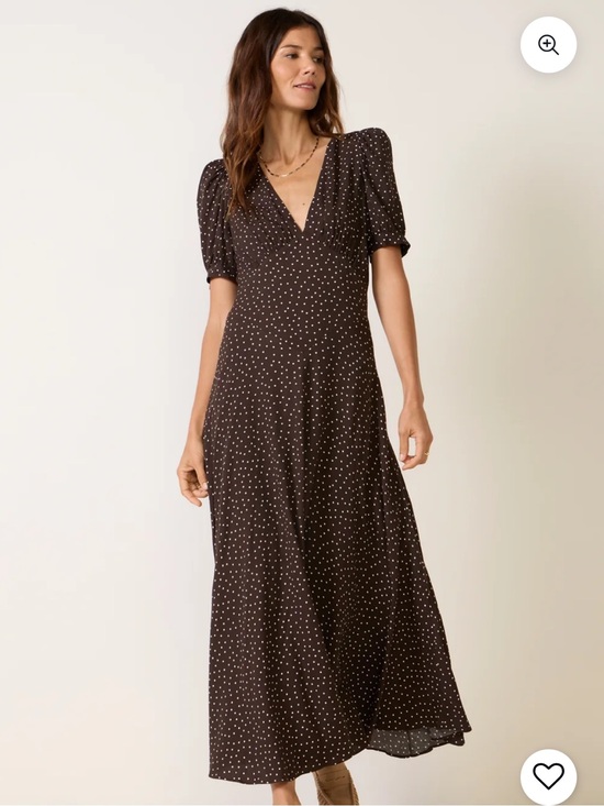 Reformation Dresses & Skirts - Reformation Naira Dress Polka Dot Midi Brown White US 6